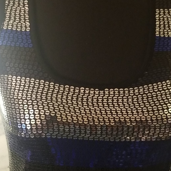 Forever21 Silver, Blue and Black Sequin Halter Top Size Small - Picture 4 of 4